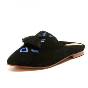 Soludos See More Palazzo Mule Black Suede 8.5